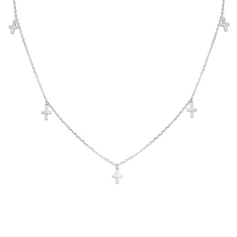 Collar Choker de Cruces Plata 925