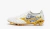 Image of Mizuno Morelia Football Boots White with Yellow detail Wolf/Lion Edition