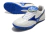 Imagen de Bota de fútbol Mizuno Morelia Cup Wave Rivaldo Classic Society blanca con detalle azul