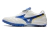 Bota de fútbol Mizuno Morelia Cup Wave Rivaldo Classic Society blanca con detalle azul