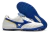 Bota de fútbol Mizuno Morelia Cup Wave Rivaldo Classic Society blanca con detalle azul