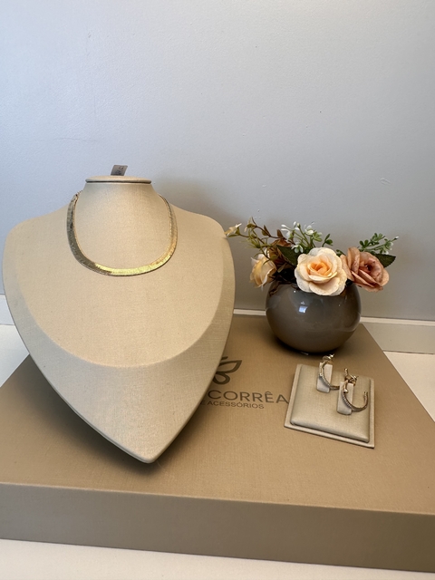 Colar Malha Snake Dourado