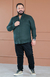 Camisa de Linho Manga Longa Slim Plus Size Cor Verde Militar - LORD'S BRAND
