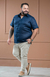 Camisa de Linho Manga Longa Slim Plus Size Cor Azul Marinho - LORD'S BRAND