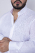 Camisa de Linho Manga Longa Tradicional Plus Size Cor Branco - loja online