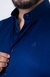 Camisa Acetinada Manga Curta Slim Plus Size Cor Azul Marinho - LORD'S BRAND