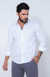 Camisa Acetinada Manga Longa Slim Cor Branco - comprar online