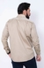 Camisa Acetinada Manga Longa Tradicional Cor Bege na internet