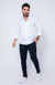 Camisa Acetinada Manga Longa Tradicional Cor Branco - LORD'S BRAND