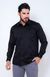Camisa Acetinada Manga Longa Slim Cor Preto - comprar online