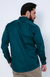 Camisa Acetinada Manga Longa Slim Cor Verde escuro na internet