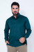 Camisa Acetinada Manga Longa Tradicional Cor Verde escuro - comprar online