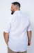 Camisa de Linho Manga Curta Slim Plus Size Cor Branco na internet