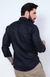Camisa de Linho Manga Longa Slim Cor Preto na internet