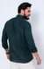 Camisa de Linho Manga Longa Slim Cor Verde militar na internet
