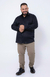 Camisa de Linho Manga Longa Tradicional Plus Size Cor Preto - loja online