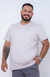 Camiseta Básica Bordada Cotton Plus Size Cor Off White - comprar online