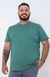 Camiseta Básica Bordada Cotton Plus Size Cor Verde - comprar online