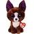 Boneca de pelúcia Ty-Soft para crianças, gorro Dexter, cachorro marrom, olhos