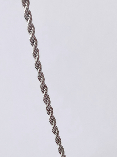 Colar twist trançado banhado a ródio branco - comprar online