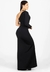 Vestido Tubinho com Fenda Uma Manga Preto Longo | REF: NR21 - Loja Évora Modas