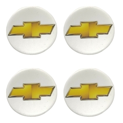 Kit 4 Etiqueta Logo Adesivo Gm Chevrolet 40mm