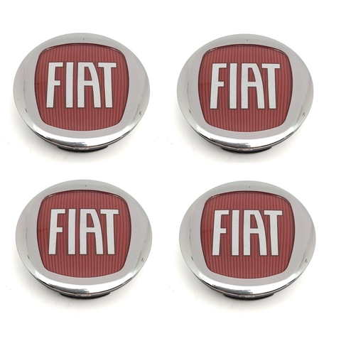 Kit 4 Calota Central Compatível c/Roda Argo Bravo Cronos Idea Linea Marea Mobi Palio Punto Siena Stilo Strada Uno