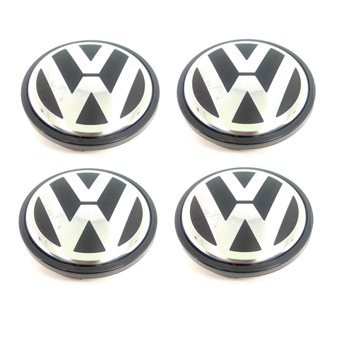 Kit 4 Calota Central Compatível c/Roda Jetta Tiguan Passat Golf Amarok Novo Fusca
