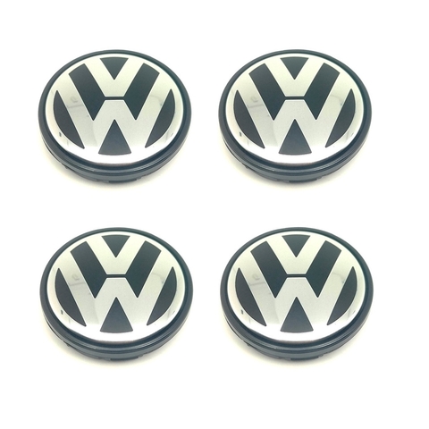 Kit 4 Calota Central Compatível c/roda Gol G5 G6 G7 Golf até 2012 Fox Polo Virtus Saveiro Parati Voyage Santana New Beet