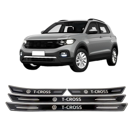 Kit 8 Soleira Super Protetora Platinum Compatível c/T-Cross