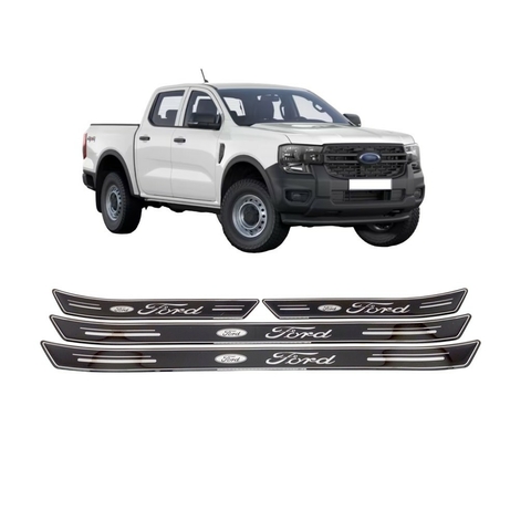 Kit 8 Soleira Super Protetora Platinum Compatível c/Ford