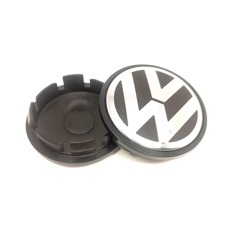 Kit 2 Calota Central Compatível c/Roda Jetta Tiguan Passat Golf Amarok Novo Fusca