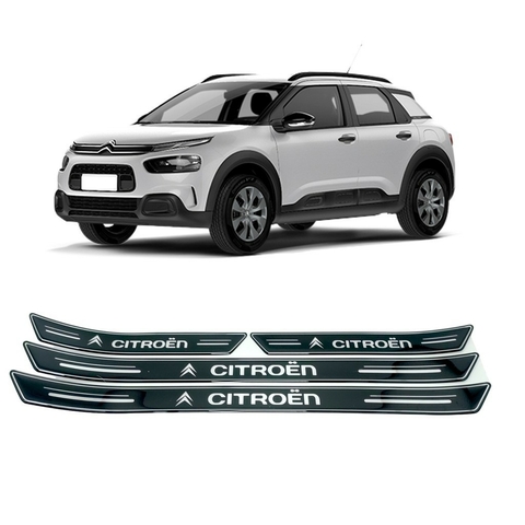 Kit 8 Soleira Super Protetora Platinum Compatível c/Citroen