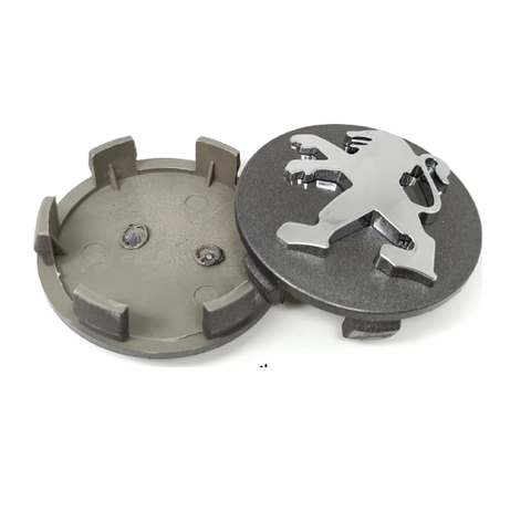 Kit 2 Calota Central Compatível c/Roda Peugeot 206 207 208 307 308 407 408 508 2008 3008