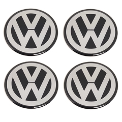 Kit 4 Etiqueta Emblema Logo Adesivo VW 51mm