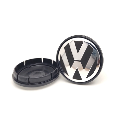 Kit 2 Calota Central Compatível c/roda Gol G5 G6 G7 Golf até 2012 Fox Polo Virtus Saveiro Parati Voyage Santana New Beet