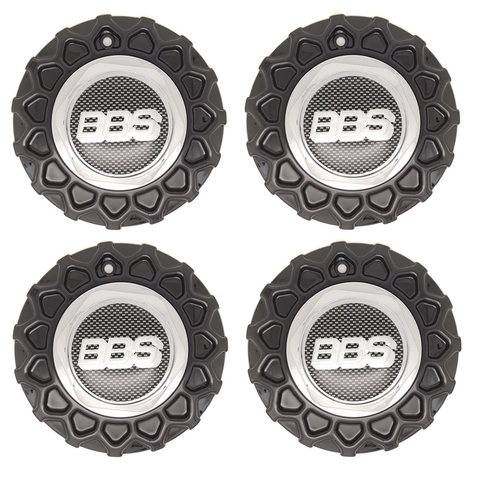 Kit 4 Calota Central Bbs Compatível c/roda Zunky Zk-370 Aros 15 17