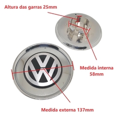 Kit 2 Calota Central Centro Compatível c/Roda Audi RS3 RS4 - Center Cap Shop