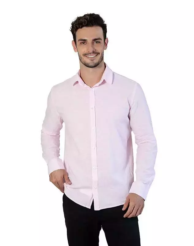 Camisa manga longa linho slim fit caimento perfeito