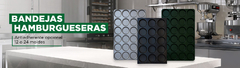 Banner de la categoría Bandeja Hamburguesera 70x45 por 15 moldes de 12 cm 