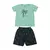 Conjunto Masculino Camiseta Estampa Coqueiro e Bermuda Moletinho