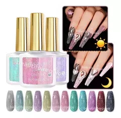 Esmaltes Semipermanente Laser Drill 10ml Con Glitter Shine