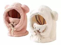 Gorro Cuello Pasamontañas Polar Grueso Kawaii Orejitas - comprar online