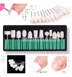 Kit X12 Fresas De Lana Pulidora Manicuria Pedicuria Uñas