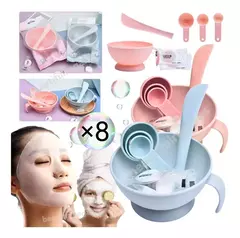 Set Kit Para Mascarilla Facial Bowl Cuchara Espátula X8 Un - comprar online