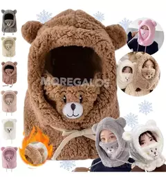 Gorro Cuello Pasamontañas Polar Grueso Kawaii Orejitas