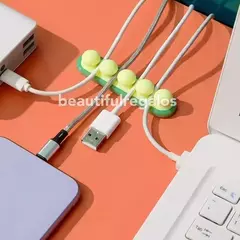 Organizador De Cables Usb Con Adhesivo Separadores Silicona - comprar online