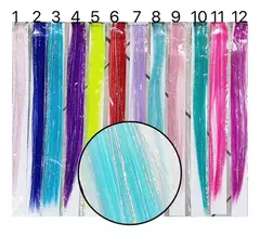 Mechitas De Pelo Aplique Color Fantasía Variados Extension - comprar online