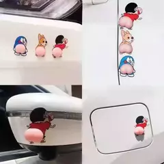 Imagen de 2 Sticker Squishy Multiuso Tope De Puerta Para Auto Celular