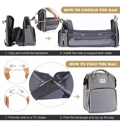 Mochila Maternal Multifuncional + Cambiador Cuna Impermeable en internet